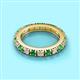 2 - Gracie 3.00 mm Round Emerald and Lab Grown Diamond Eternity Band 