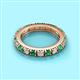 2 - Gracie 3.00 mm Round Emerald and Lab Grown Diamond Eternity Band 