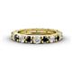 1 - Gracie 3.00 mm Round Black Diamond and White Lab Grown Diamond Eternity Band 