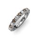 3 - Gracie 3.00 mm Round Smoky Quartz and Lab Grown Diamond Eternity Band 