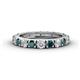 1 - Gracie 3.00 mm Round London Blue Topaz and Lab Grown Diamond Eternity Band 