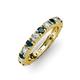 3 - Gracie 3.00 mm Round London Blue Topaz and Lab Grown Diamond Eternity Band 