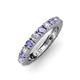 3 - Gracie 3.00 mm Round Tanzanite and Lab Grown Diamond Eternity Band 