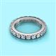 2 - Gracie 3.00 mm Round Aquamarine and Lab Grown Diamond Eternity Band 