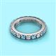 2 - Gracie 3.00 mm Round Blue Topaz and Lab Grown Diamond Eternity Band 