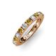 3 - Gracie 3.00 mm Round Citrine and Lab Grown Diamond Eternity Band 