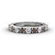1 - Gracie 3.00 mm Round Smoky Quartz and Lab Grown Diamond Eternity Band 