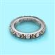 2 - Gracie 3.00 mm Round Smoky Quartz and Lab Grown Diamond Eternity Band 