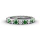 1 - Gracie 3.00 mm Round Green Garnet and Lab Grown Diamond Eternity Band 