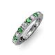 3 - Gracie 3.00 mm Round Green Garnet and Lab Grown Diamond Eternity Band 
