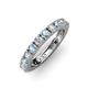 3 - Gracie 3.00 mm Round Aquamarine and Lab Grown Diamond Eternity Band 