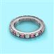 2 - Gracie 3.00 mm Round Pink Tourmaline and Lab Grown Diamond Eternity Band 
