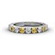 1 - Gracie 3.00 mm Round Citrine and Lab Grown Diamond Eternity Band 