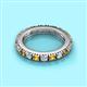 2 - Gracie 3.00 mm Round Citrine and Lab Grown Diamond Eternity Band 