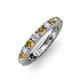 3 - Gracie 3.00 mm Round Citrine and Lab Grown Diamond Eternity Band 