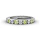 1 - Gracie 3.00 mm Round Peridot and Lab Grown Diamond Eternity Band 
