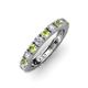 3 - Gracie 3.00 mm Round Peridot and Lab Grown Diamond Eternity Band 