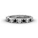 1 - Gracie 3.00 mm Round Black Diamond and White Lab Grown Diamond Eternity Band 