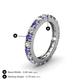 4 - Gracie 3.00 mm Round Tanzanite and Lab Grown Diamond Eternity Band 