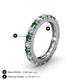 4 - Gracie 3.00 mm Round Green Garnet and Lab Grown Diamond Eternity Band 