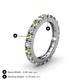 4 - Gracie 3.00 mm Round Peridot and Lab Grown Diamond Eternity Band 