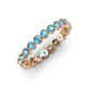 4 - Arria 2.70 mm Blue Topaz Eternity Band 