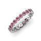4 - Arria 2.70 mm Rhodolite Garnet Eternity Band 
