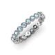 4 - Arria 2.70 mm Aquamarine Eternity Band 