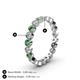 4 - Arria 2.70 mm Green Garnet and Diamond Eternity Band 