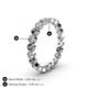 4 - Arria 2.70 mm Smoky Quartz and Diamond Eternity Band 