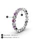 4 - Arria 2.70 mm Amethyst and Lab Grown Diamond Eternity Band 