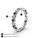 4 - Arria 2.70 mm Black Diamond and Lab Grown Diamond Eternity Band 