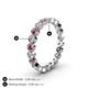 4 - Arria 2.70 mm Rhodolite Garnet and Lab Grown Diamond Eternity Band 