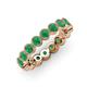 4 - Arria 3.00 mm Created Emerald Eternity Band 