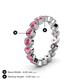 5 - Arria 3.00 mm Rhodolite Garnet Eternity Band 