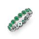 4 - Arria 3.00 mm Created Emerald Eternity Band 
