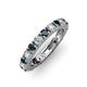 3 - Gracie 3.00 mm Round Blue and White Diamond Eternity Band 