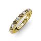3 - Gracie 3.00 mm Round Smoky Quartz and Diamond Eternity Band 