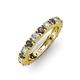 3 - Gracie 3.00 mm Round Diamond and Lab Created Alexandrite Eternity Band 