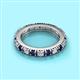 2 - Gracie 3.00 mm Round Blue Sapphire and Diamond Eternity Band 