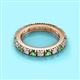 2 - Gracie 3.00 mm Round Green Garnet and Diamond Eternity Band 