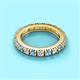 2 - Gracie 3.00 mm Round Blue Topaz and Diamond Eternity Band 