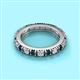 2 - Gracie 3.00 mm Round London Blue Topaz and Diamond Eternity Band 