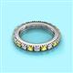 2 - Gracie 3.00 mm Round Yellow Sapphire and Diamond Eternity Band 