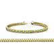 1 - Zahra Princess Cut 2.00 mm Peridot and Diamond Eternity Tennis Bracelet 