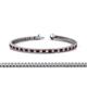 1 - Zahra Princess Cut 2.00 mm Red Garnet and Diamond Eternity Tennis Bracelet 
