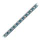 2 - Zahra Princess Cut 2.00 mm London Blue Topaz and Diamond Eternity Tennis Bracelet 
