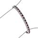 3 - Zahra Princess Cut 2.00 mm Red Garnet and Diamond Eternity Tennis Bracelet 