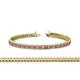 1 - Zahra Princess Cut 2.00 mm Rhodolite Garnet and Diamond Eternity Tennis Bracelet 