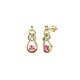 1 - Lamisa Pink Sapphire and Diamond Love Knot Dangling Earrings 